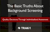 Background Screening: Quality Decision Making Through Individualized Assesment