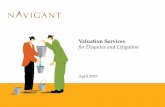 Navigant valuation services disputes and litigation april 2015