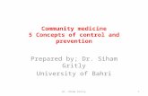 5 concepts of control and prevention community medicine