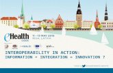 Information+Integration ? Innovation an HL7/EFMI/HIMSS @eHealthweek2015 in Riga