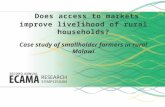 Does access to markets improve livelihood of rural households?