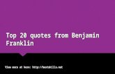 Top 20 quotes from Benjamin Franklin