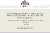 Journal ratings as predictors of article quality in HSS: an analysis based on the Italian research evaluation exercise