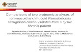 Comparisons of two proteomic analyses of non-mucoid and mucoid Pseudomonas aeruginosa clinical isolates from a cystic fibrosis patient