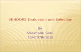 shahank soni   vendor evaluation presentation