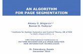 A simple algorithm for page segmentation