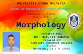 MORPHOLOGY : MOSTAFA SHALABY
