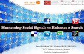 Harnessing social signals to enhance a search