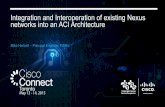 Integration and Interoperation of existing Nexus networks into an ACI Architecture