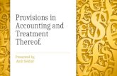 Provisions in Accounting and Treatment Thereof.