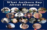 What Authors Say About Blogging