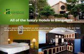All of the luxury hotels in bangalore