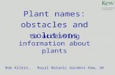 Plant names: Obstacles and Solutions to access information about plants