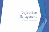 Objective management presentation by Dr. Grifasi