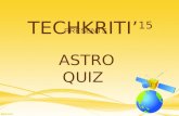 Techkriti 2015 prelims Astro Quiz
