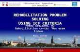 Greitane, Andra. Rehabilitation Problem Solving using ICF criteria