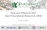 How and where to find Open Educational Resoures (OER)