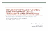 Exploring the value of journal club participation using a hermeneutic dialectic process