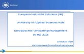 Industrial relations - Industrial relations in the EU and in the EU 28 Member States in 2015_Christian Welz