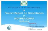 Mother Dairy Kolkata Dissertation Report