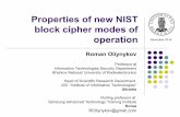 Block Ciphers Modes of Operation