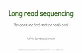 Long read sequencing -  WEHI  bioinformatics seminar - tue 16 june 2015