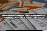 Small Business Bookkeeping Tips: Expense Tracking and Receipts