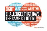 Eight Challenges with the Same Solution