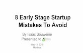 8 Startup Mistakes to Avoid