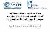 Systematic review and evidence-based work and organizational psychology