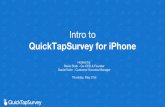 Slides from the webinar! QuickTapSurvey iPhone survey app