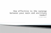 How effective is the synergy between my main and ancillary tasks?