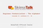 Beginner pronunciation alphabet - Lesson 3