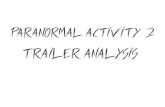 Paranonormal activity trailer analysis
