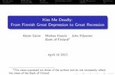 Adam Gulan, Markus Haavio, Juha Kilponen. Kiss Me Deadly: From Finnish Great Depression to Great Recession