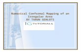 Numerical conformal mapping of an irregular area