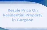 Resale price on residential property in gurgaon