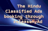The Hindu Newspaper Classified Ad booking through releaseMyAd.