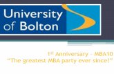 Bolton MBA Alumni Union's 1st Anniversary