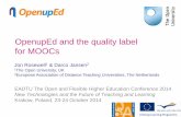 The OpenupEd quality label benchmarks for moocs