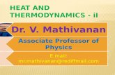Heat and thermodynamics - II/ Dr. Mathivanan Velumani