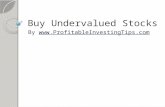 Buy Undervalued Stocks