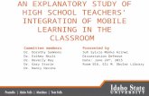 Suh an explanatory study of high school teachers’ integration of mobile learning