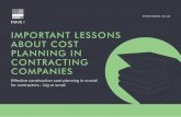 Important Lessons about Cost Planning in Contracting