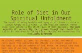 Role of diet in our spiritual unfoldment