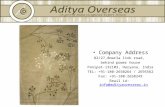 Company Profile Of Aditya Overseas