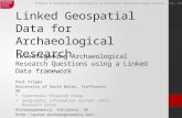 Linked Geospatial Data for Archaeological Research