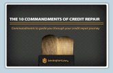 10 Credit Repair Commandments