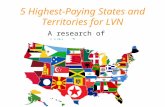 5 highest paying states and territories for LVN