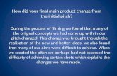 Changes from initial pitch